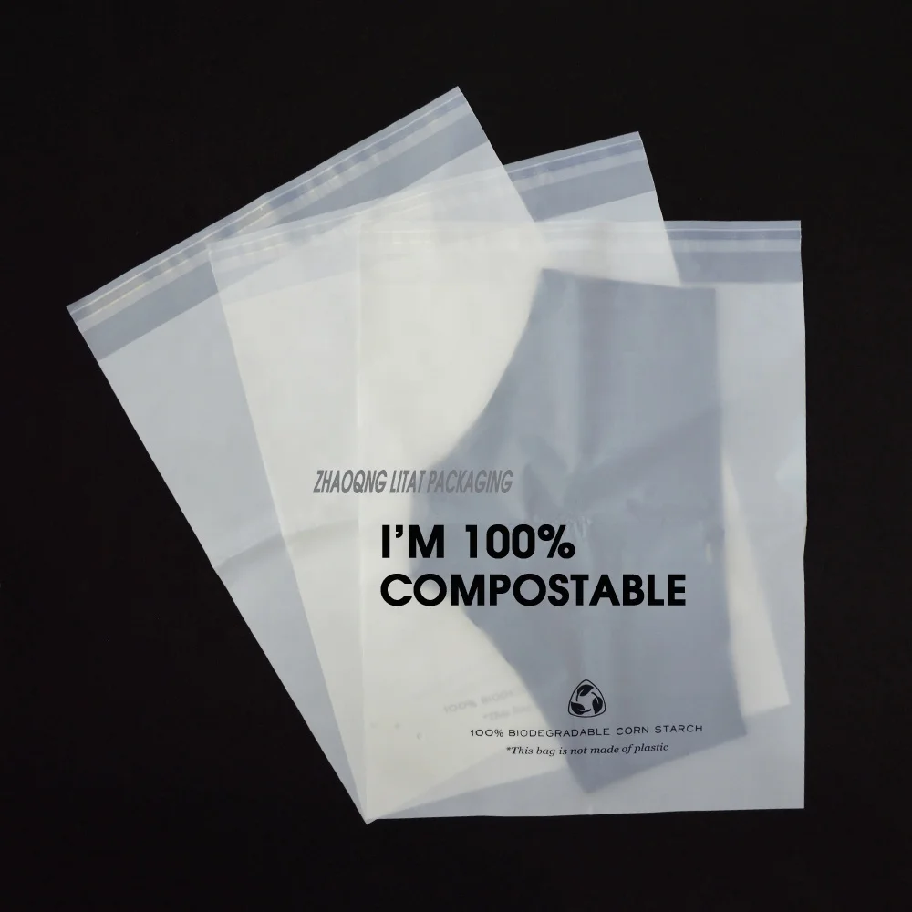 Free Samples Eco-friendly Bio Degradable Cornstarch Custom Bag Zipper Bag with Competitive Price Compostable Biodegradable Bag