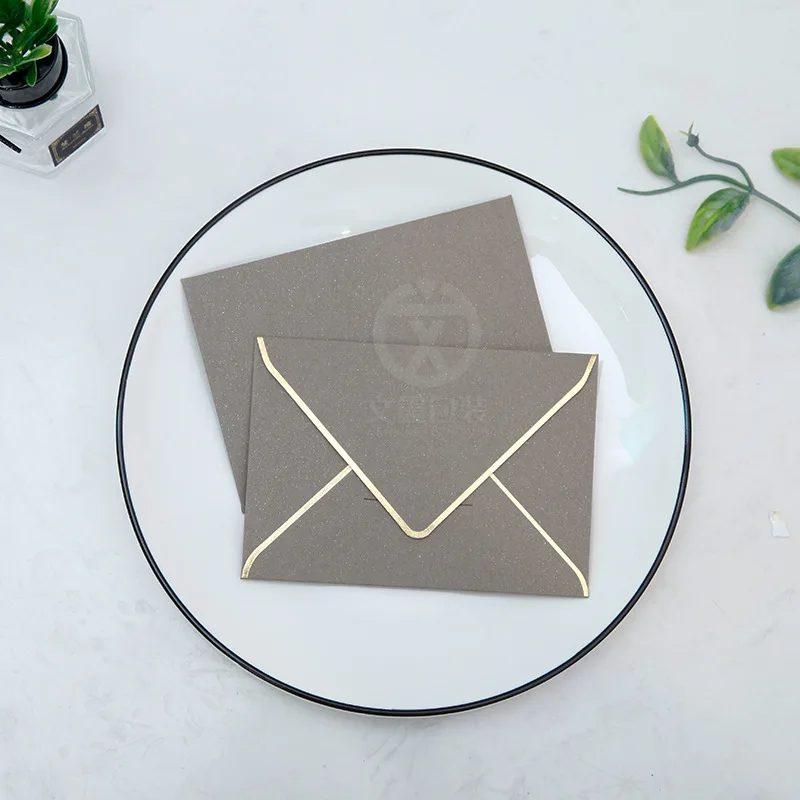 Конверт с позолоченными краями чехол для кредитных карт креативный перламутровый бумажный пригласительный позолоченный
