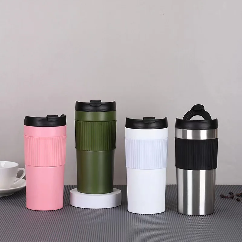 16oz Double-Wall Insulated Stainless Steel Travel Mug