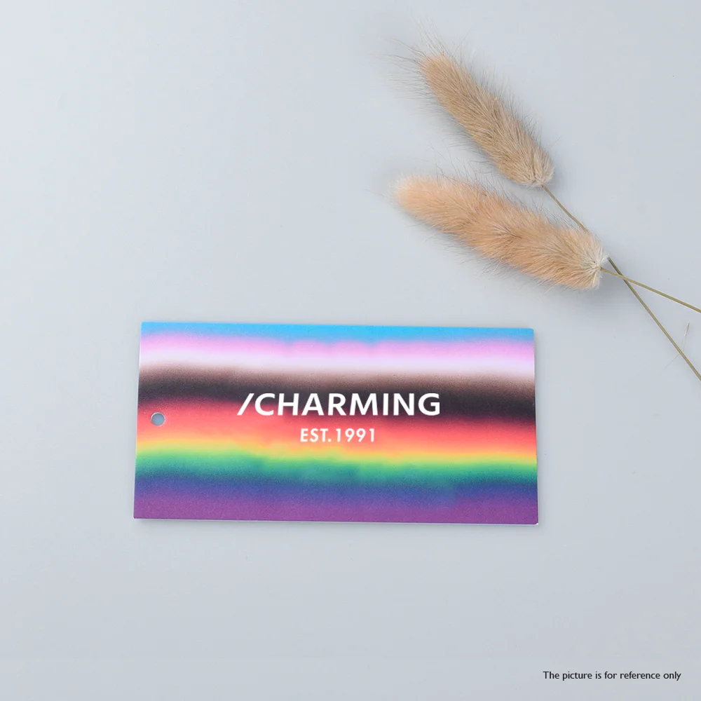 High Quality Print Paper Brand Cardboard Kraft Paper Tags Hang Label Tag With Hemp Rope for Jeans