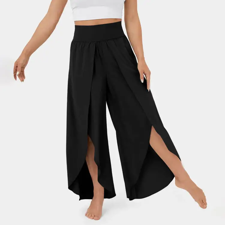 Pantalones de tela flojos para mujer hot sale