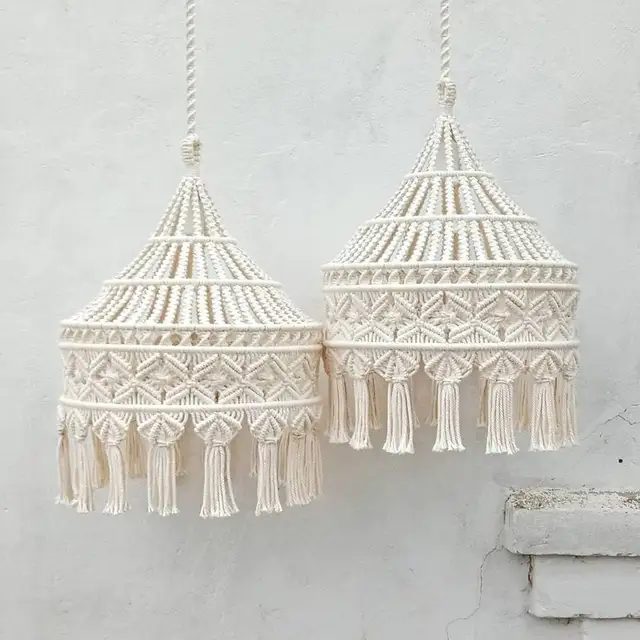 Homestay Lampshade Tapestry Large Hand Woven Home Pendant Lamp Decoration Lampshade Bohemian Lighting
