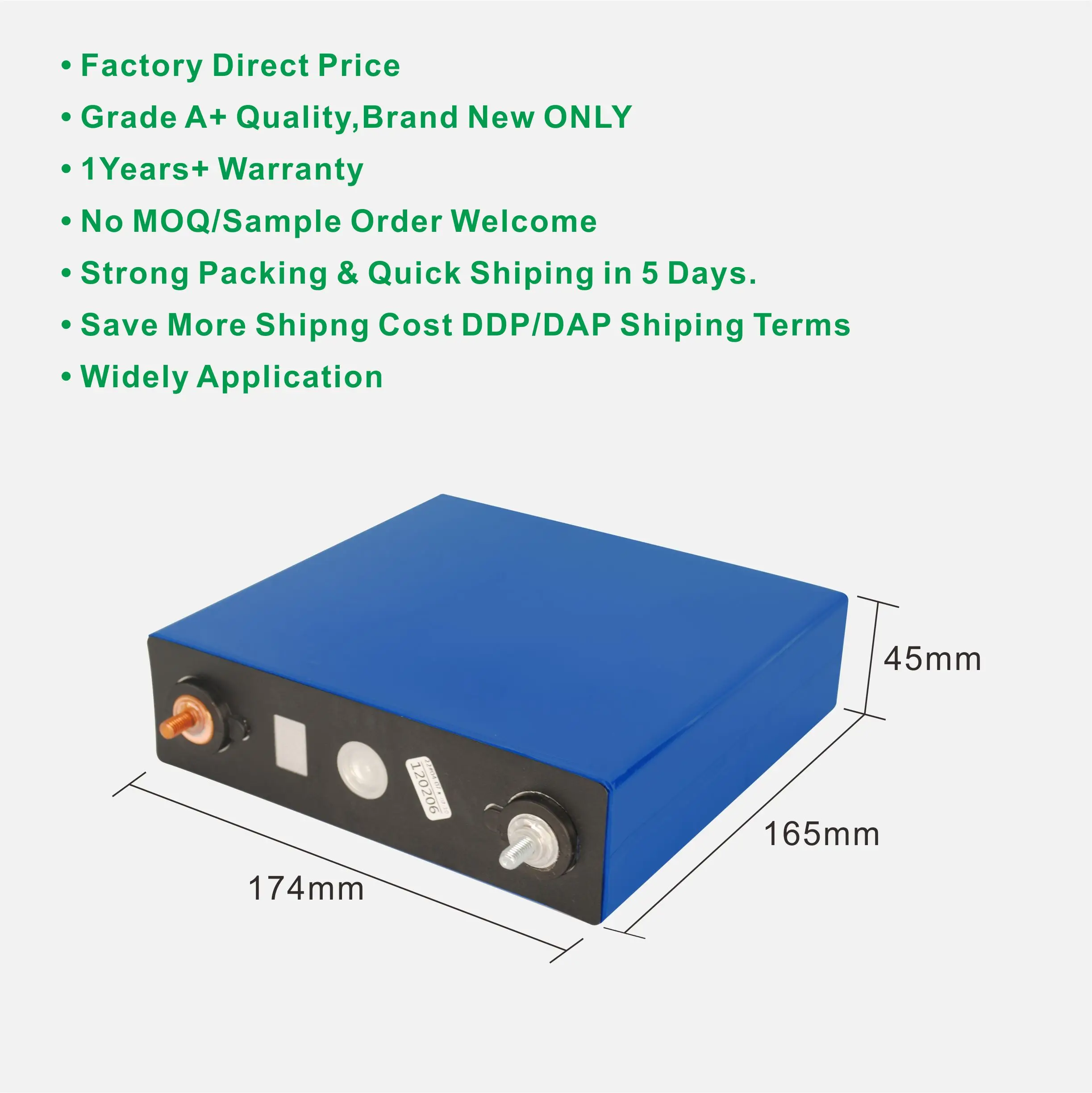 Rechargeable Prismatic Lithium Iron 6000 Deep Cycle Car Audio Battery 3