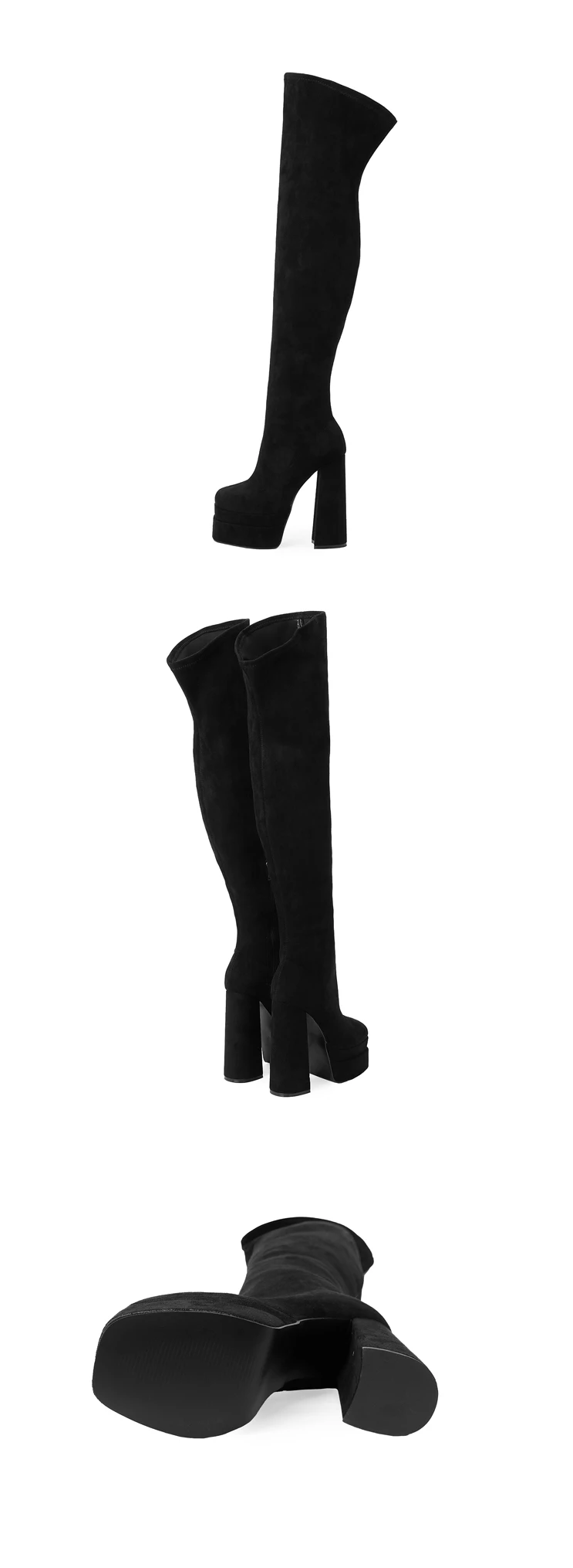 Eilyken Sexy Design Thigh High Long Booties For Platform Punk Thick