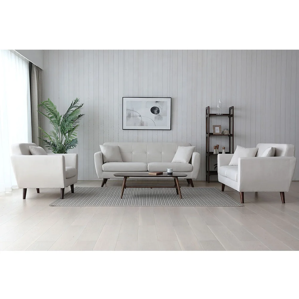 Lắp Đặt Dễ Dàng Thiết Kế Nội Thất Phòng Khách Gỗ Vải Bộ Sofa 3 2 1 KD Sofa Ghế Tình Yêu Ghế Tay Sofa Ghế Mua Sỉ