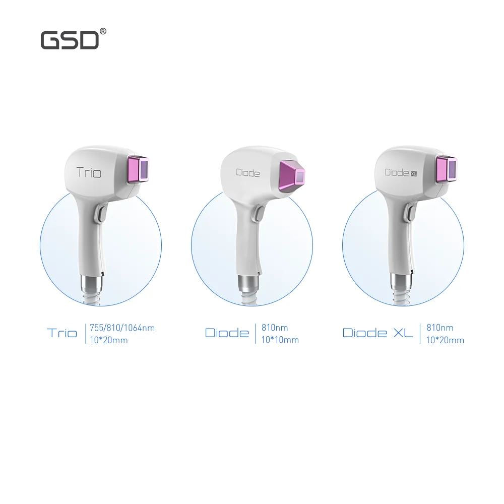 GSD High Power Three Wavelength Diode Laser Hair Removal Machine