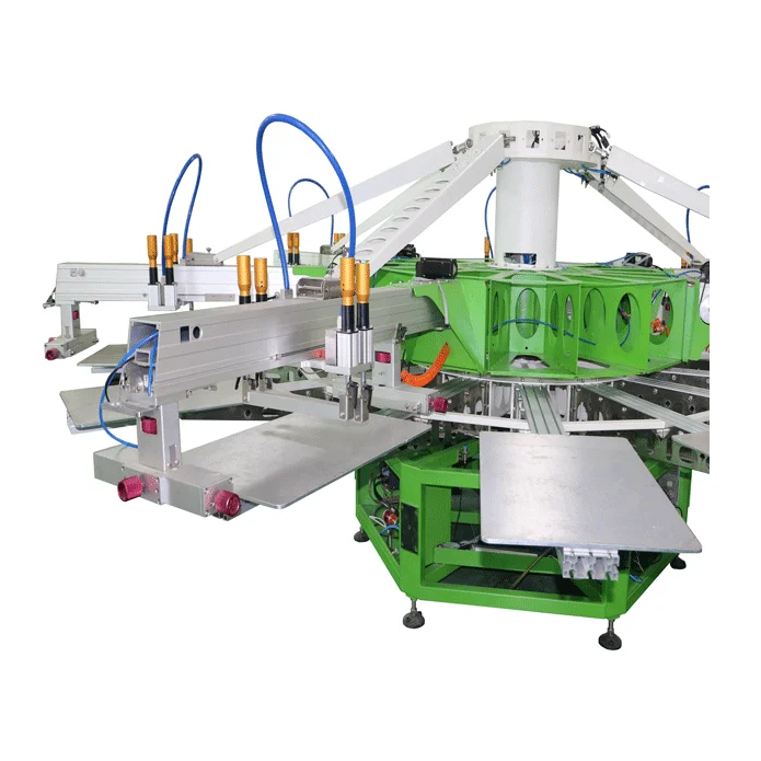 Автоматически 6 видов цветов трафаретная печатная машина для одежды