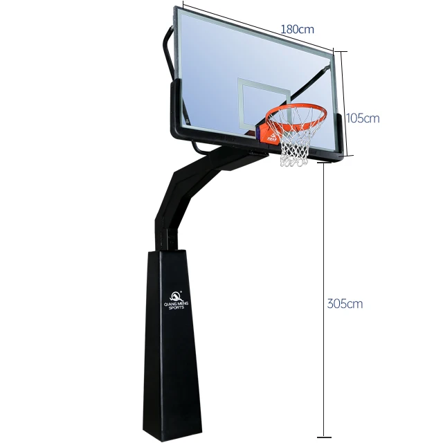 Outdoor Indoor Basketball Equipment Custom Logo Print Padding Inground