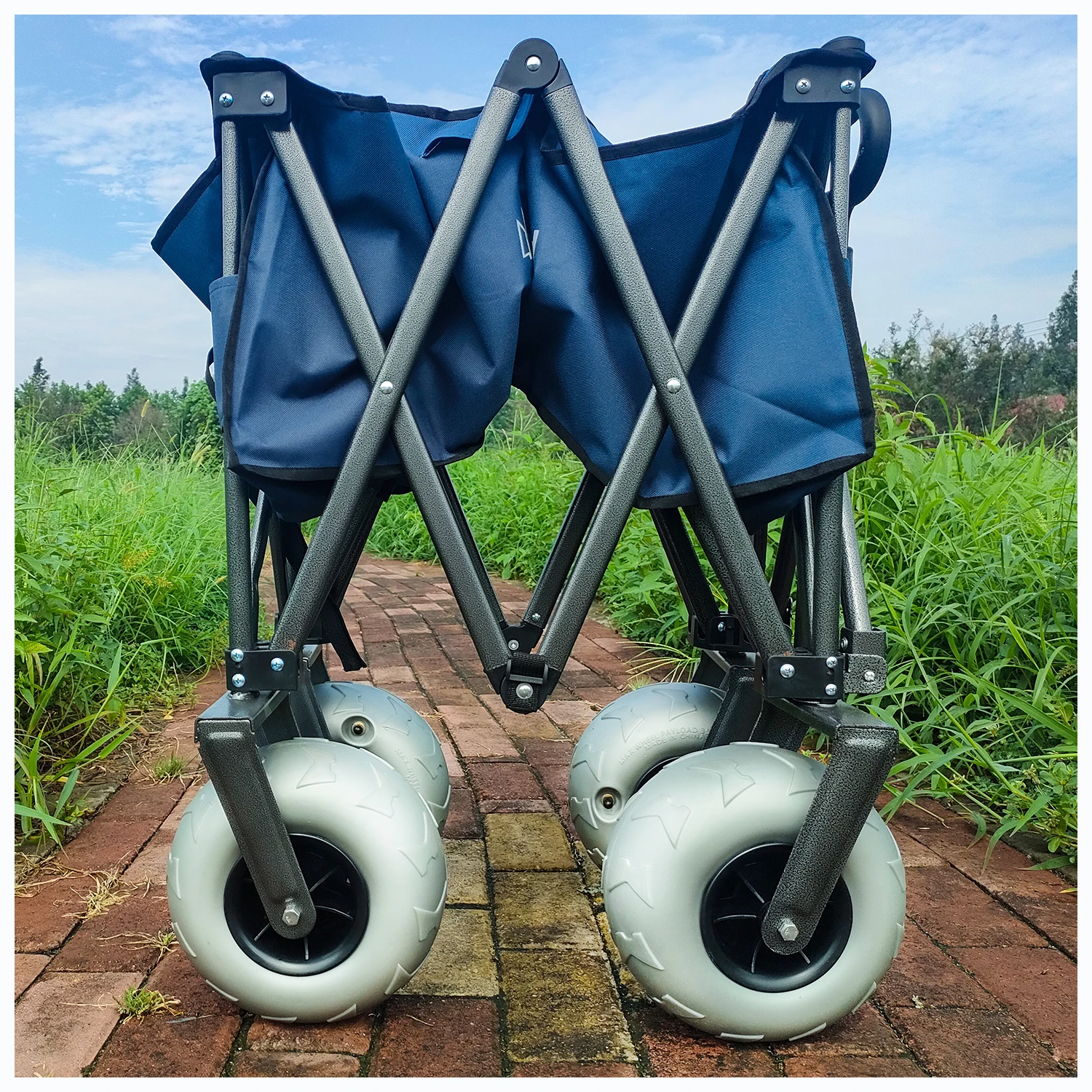 Сверхмощная Складная пляжная тележка с колесами для воздушных шаров песка сада кемпинга пляжного пикапа воздушными