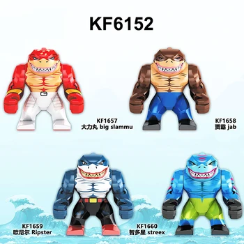 KF1557 KF1558 KF6152 Big King Shark 7CM Movie Series Building Blocks Action  Figures Educational Toys For Kids Gifts