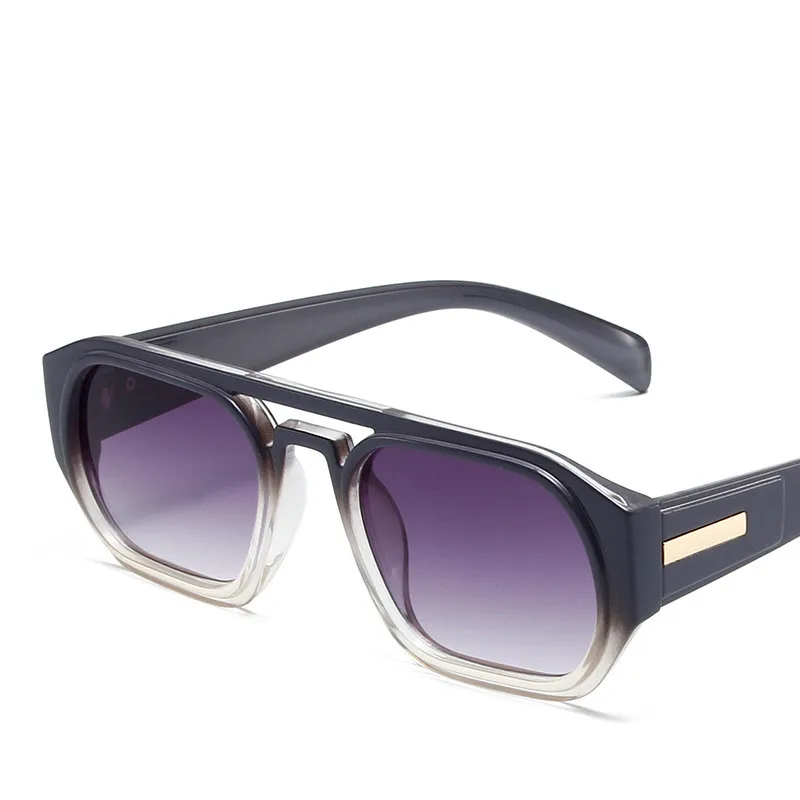 Summer Style Colorful Large Frame Square Double Beam PC 