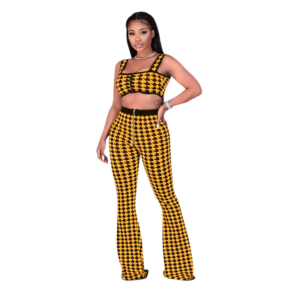 Crop Top Fashion Sleeveless Plaid Women 