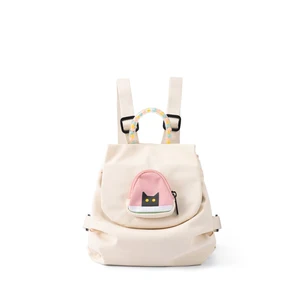 NOXXON Pink Lightweight Small Nylon Backpack Fashionable Design for School Commuting Short Trips Cute Style Student Backpack