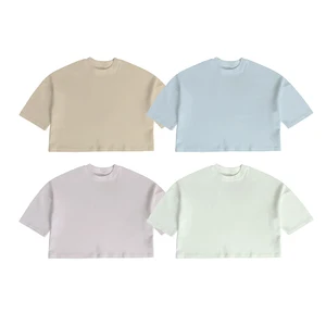 Customized Logo Soft Organic Cotton Baby Clothes O-Collar Girls' Jackets Button Closure Front Children's Clothing Wholesale