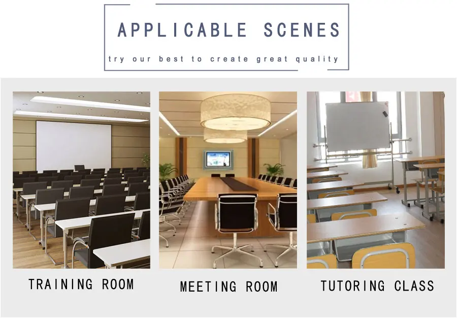 HDPE Folding training Chair Desk School Chair with Writing Pad Training Chair with Book Basket