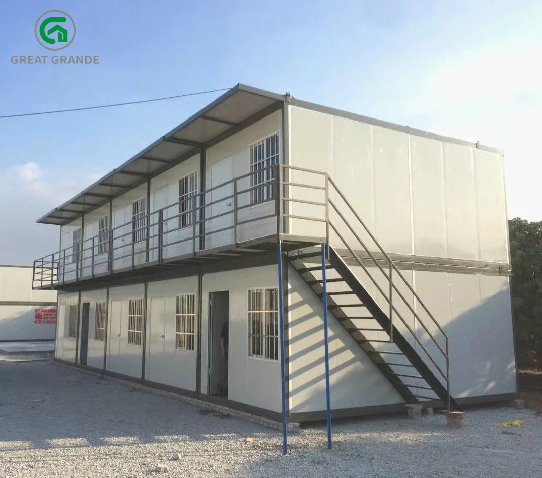 Flat pack foldable container home for living office steel structure frame welded foldable container fast assemble