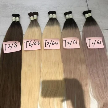 Wholesale Top Quality 100% Human Hair  Cheap Ombre Color Cuticle Aligned Hair In Bulk Deals 100% Raw Virgin Human Hair