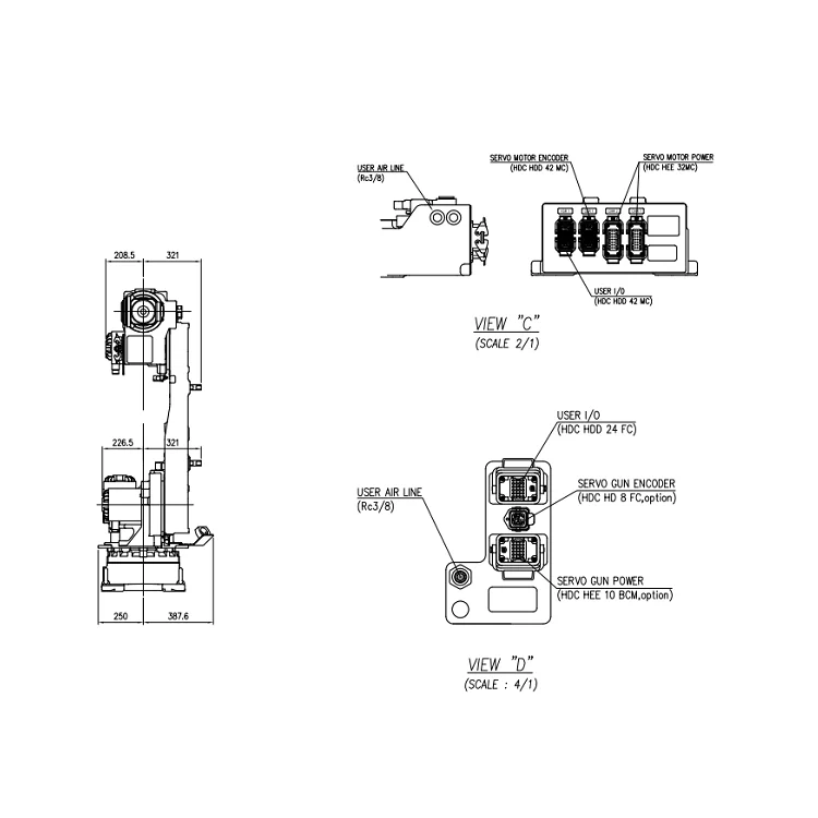 Packing Robot  6 Axis Industrial Robot  Hyundai Robot HH050 with Gripper for Pick and Place
