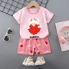 Heart Bear Tee Set