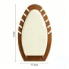 Colgante grande ovalado de lino para collar, color madera de nogal, 17.5*9*30cm.