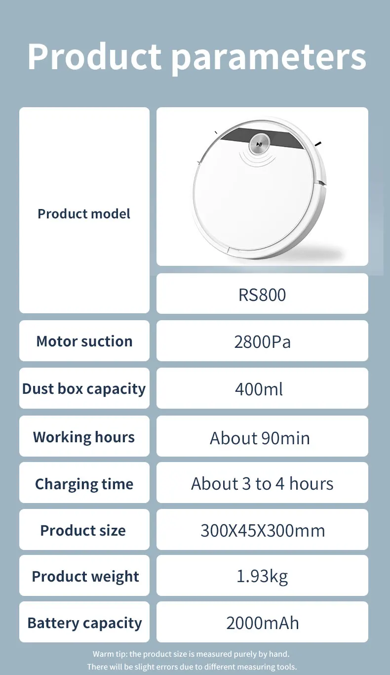 2024 Newest Rs800 Cleaner Robot Automatic Intelligent Lds Slam Robotic