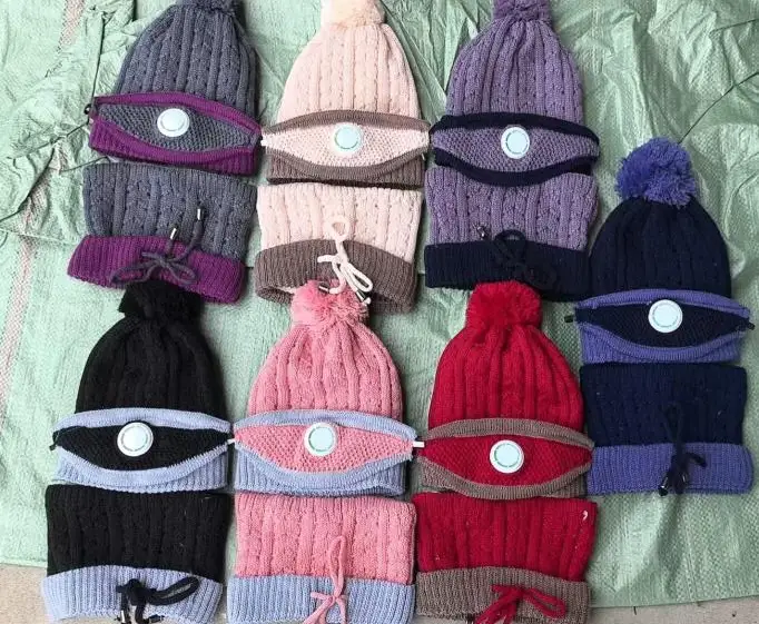 Warm Winter Hats - Knitted Caps with Scarf & Neck Warmer display picture 1