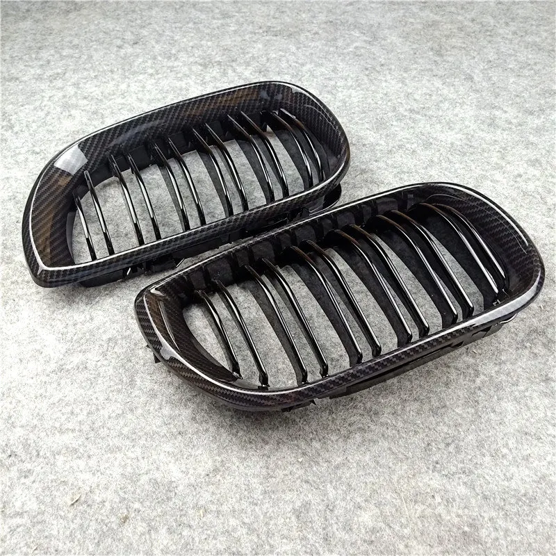 Car Carbon Pattern Black Mesh Grille For Bmw 3 Series E46 4door 2002