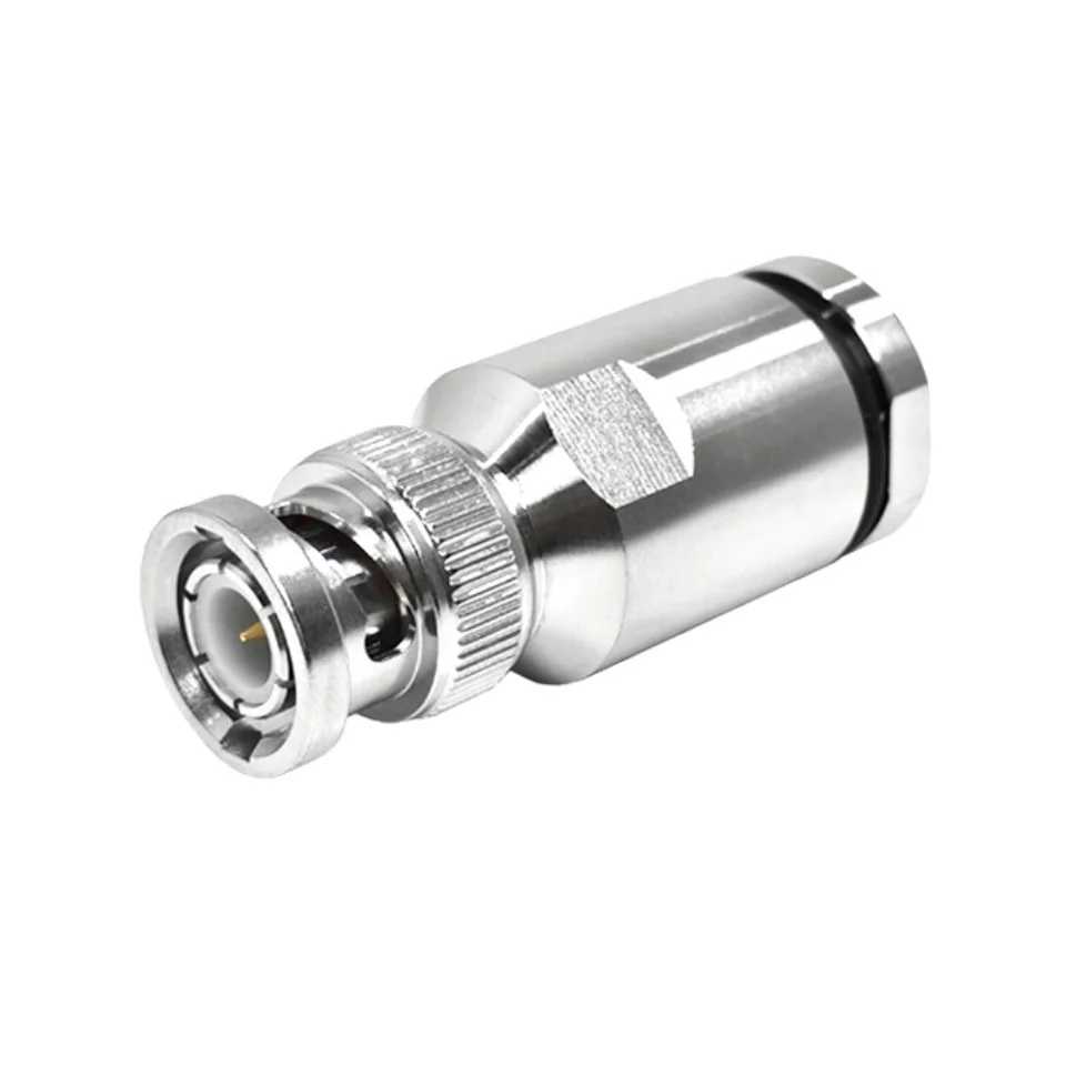 Factory 50 Ohm BNC Male Macho Plug Clamp Screw for LMR300 5D-FB RG6 CNT300 Cable RF Coax Coaxial Connectors in Stock