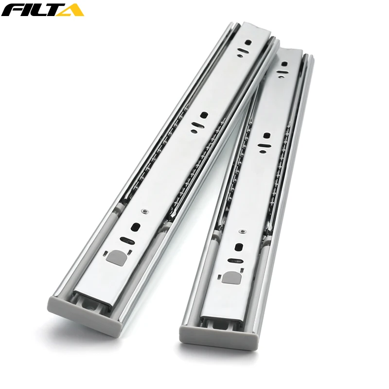 Фурнитура Filta, 45 мм, корредеры, телескопы, свисающая скользка, мягкое закрытие, выдвижной ящик