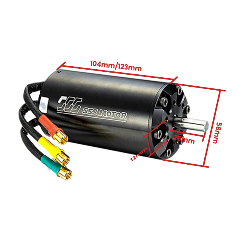 High Efficiency SSS 56104 Motor Model Boat Electric Surfboard Kv 500 Sss Tfl Motor