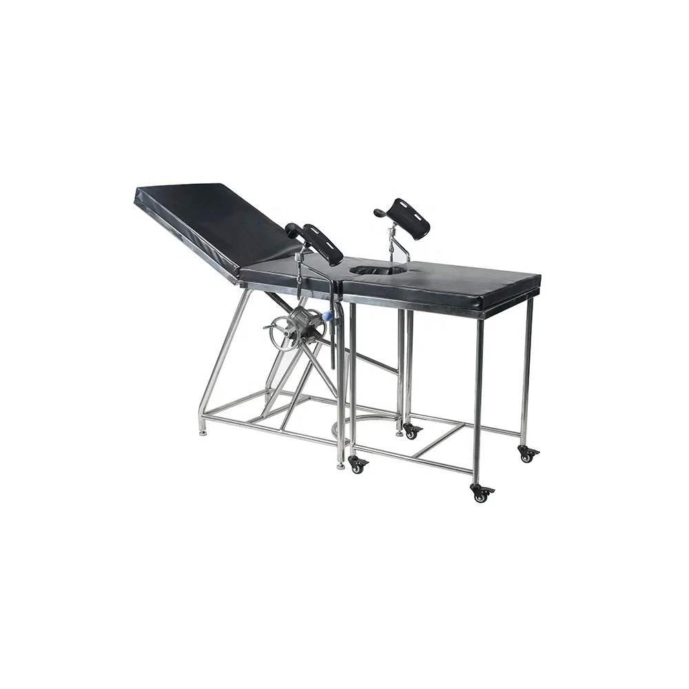 Premium Stainless Steel Gynecology Exam Table with Adjustable Stirrups and Infusion Feature for Hospital Clinical Procedures 6