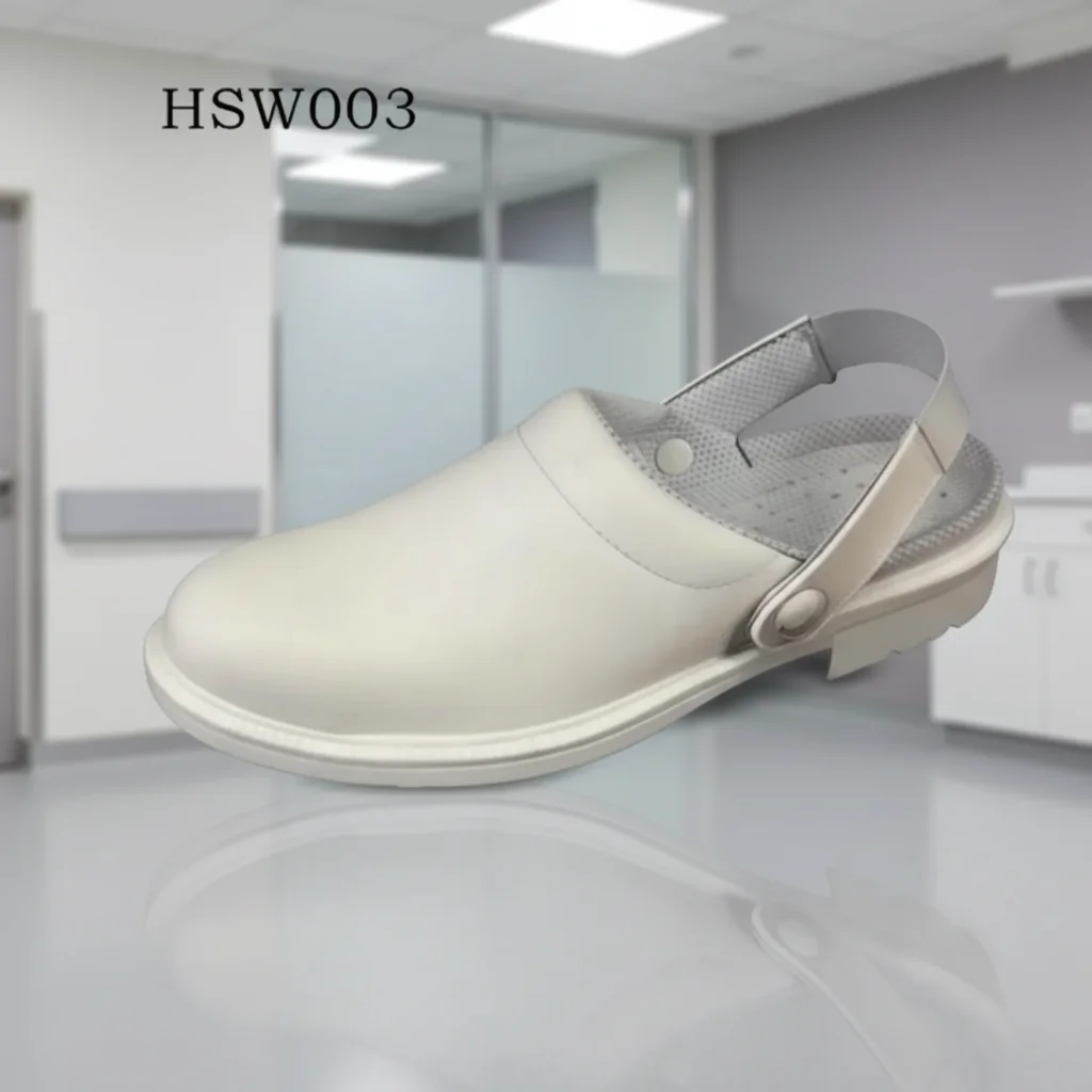 ZYF, Chaussons de sécurité blancs/noirs anti-fatigue pour laboratoire médical, chaussons de sécurité pour salle blanche avec embout en acier, sabots de travail ESD, modèle HSW003