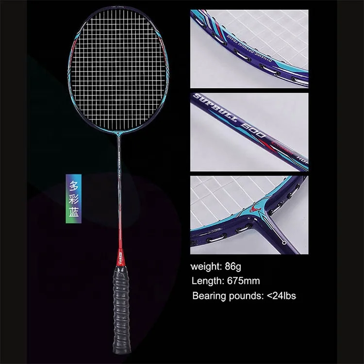 Hot Sale Different Color Customized Logo Wholesale High Quality Badminton Racket