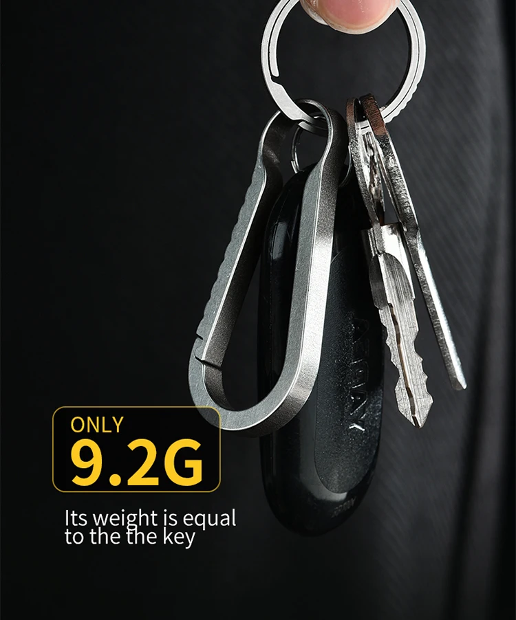High Quality Carabiner - Small Titanium Keychain Ring