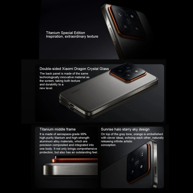 Xiaomi 14 Pro Edição Especial Titânio, 16GB+1TB, Câmera 32MP