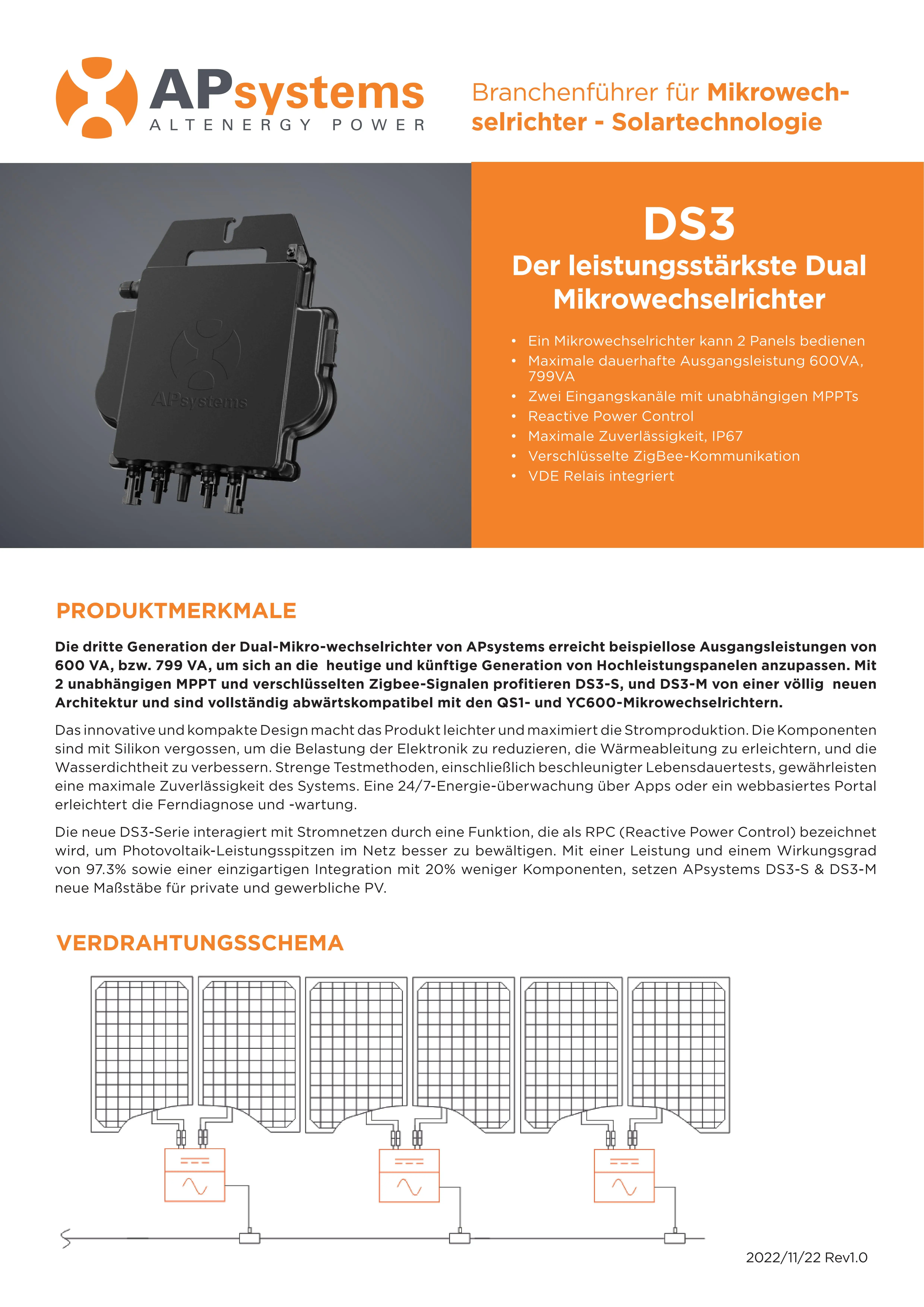 Apsystems Garmany Stock Micro Inverter Ds3 Output 225w-620w For Home On ...