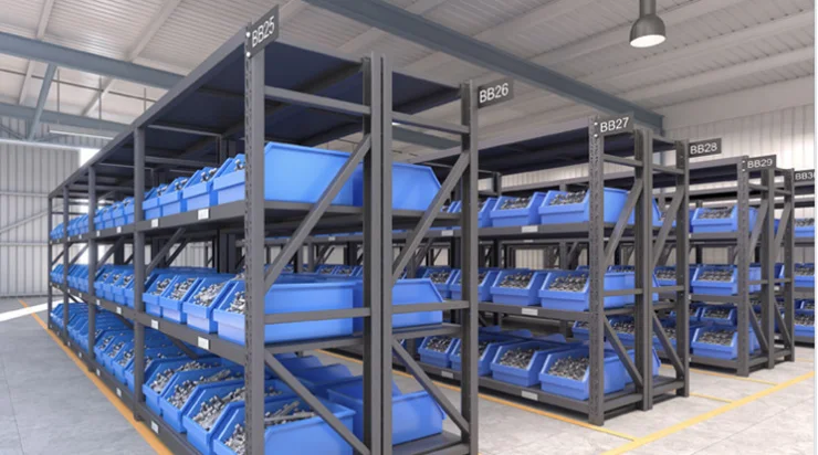 Custom Heavy Duty Shelving 300 Kg Layer Garage Black 4 Tier Warehouse ...