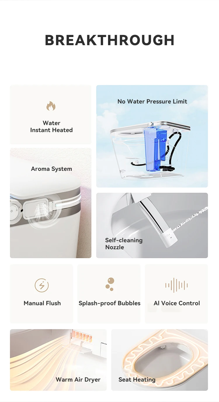 product high quality automatic flushing electric one piece toilet bowl intelligent inodoro bathroom wc smart toilet-12