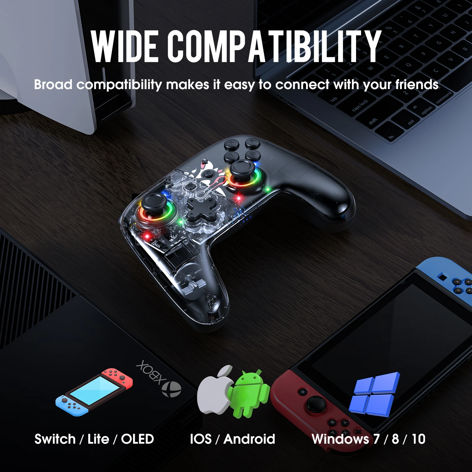Мышь ONIKUMA C6 джойстик геймпад лучшая игра X BOX подходит для контроллера ps4 и ps5 с видеоиграми