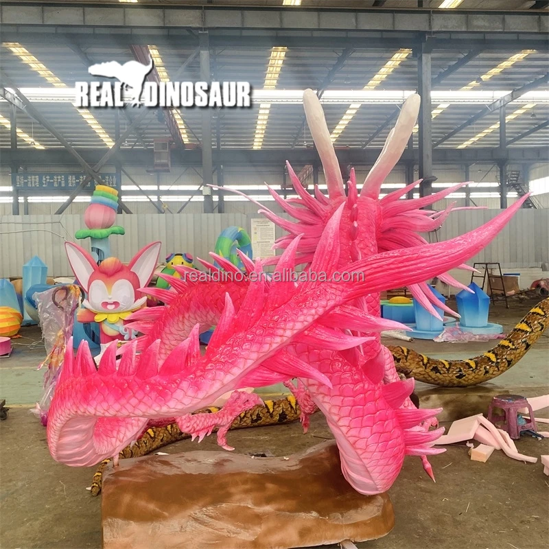 Shopping Mall Large Dragon Model Life Size Animatronic Dragon Robot
