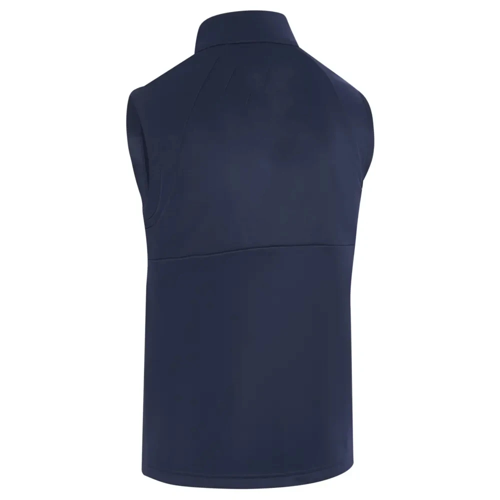 ODM Custom Men's Full Zip Polyester Golf Vest High Quality Breathable Woolen Outer Wear for Casual and Outdoors Use