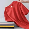 [เสื้อยืดแขนสั้นสีพื้น 180 กรัม] สีแดง