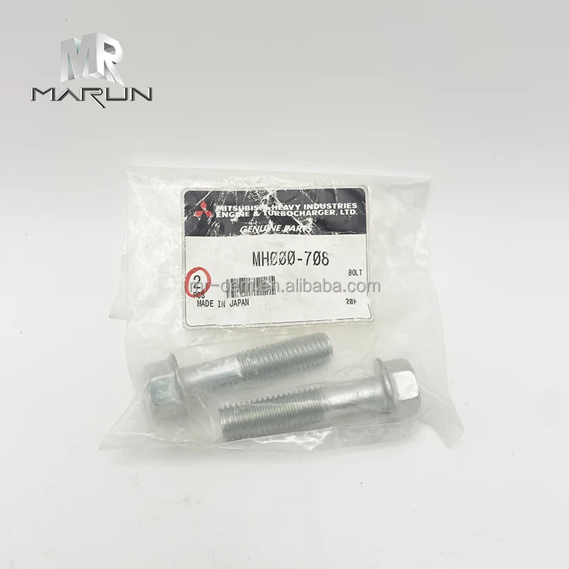 MH000708 D06FRC Original Fan Pulley Screw for Excavator SY245 Construction Machinery Engine Parts