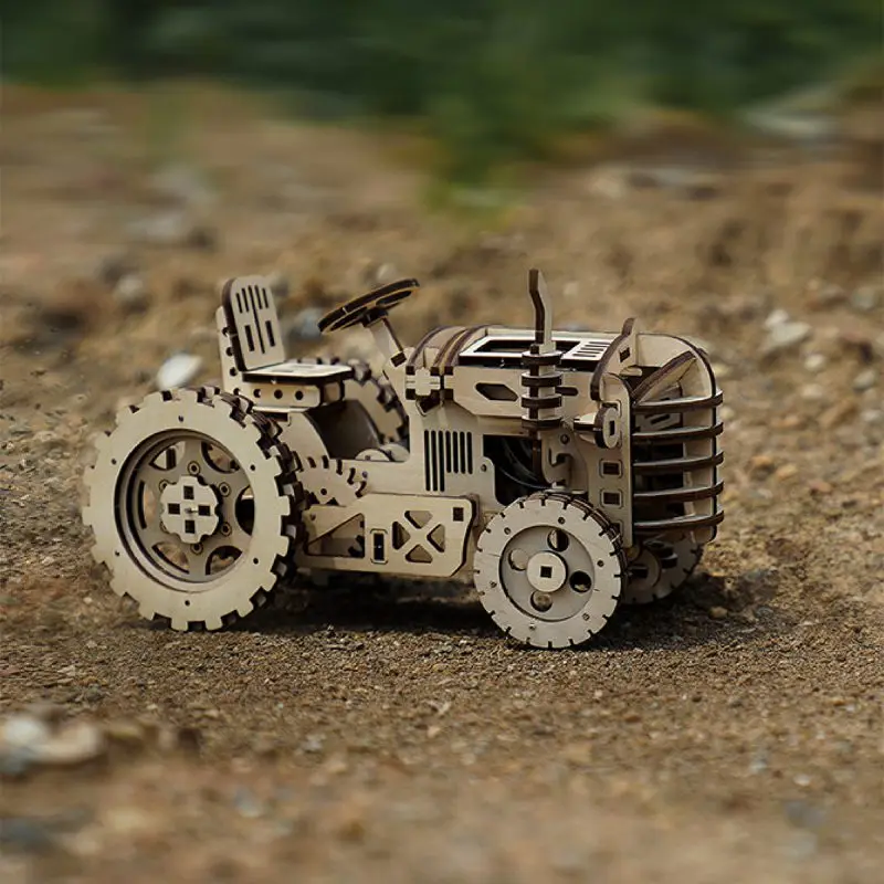 Kit De Tractor De Madera DIY Para Montar – Juguete Educativo De Ciencia Y Experimentación Para Niños