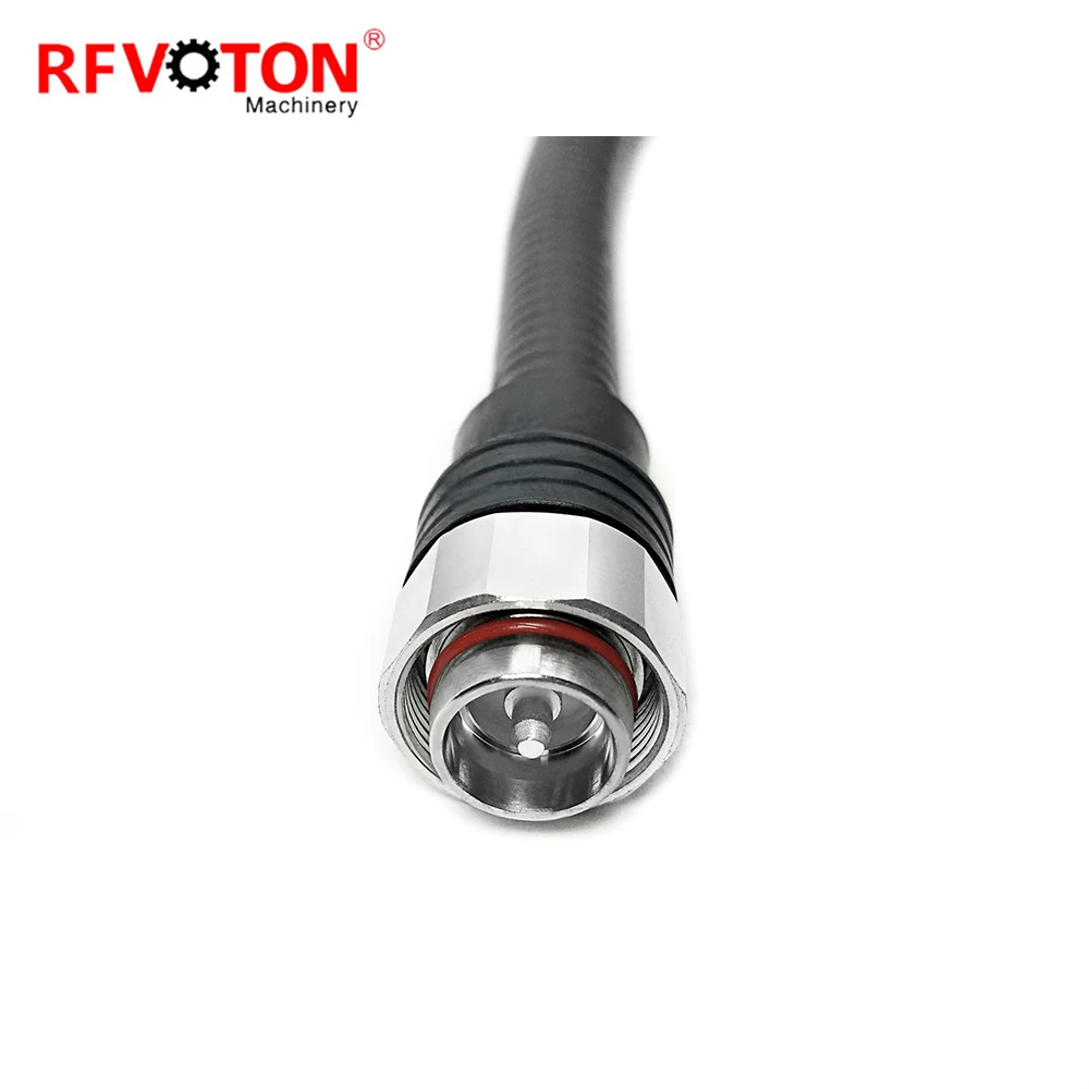 Hersteller 4,3/10-Stecker männlich auf 4,310-Din-Stecker männlich, 1/2-Zoll-Superflex-Überbrückungskabel FSJ4-50B RF-Heliax-Koaxialkabelbaugruppe