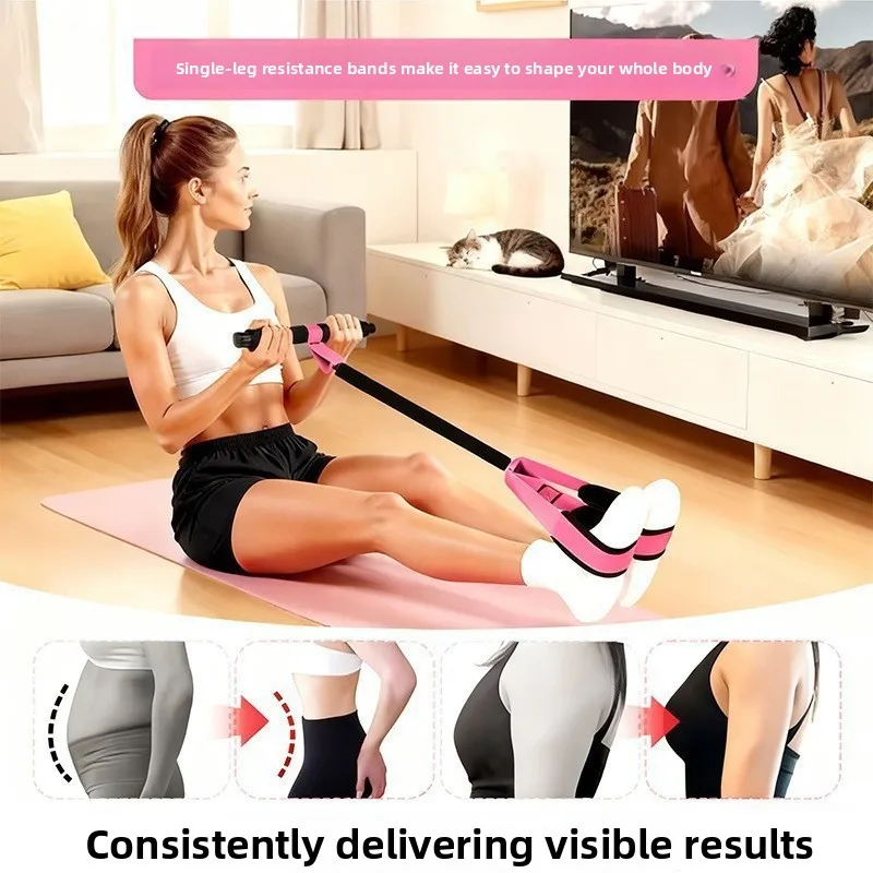 Foldable Pedal Resistance Trainer Sit-up Assist Fitness Device Home Elastic Rope product detail 2