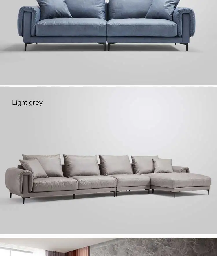 Linsy Modern Minimalist Net Nordic Living Room Set Sectional Fabric Upholstery Sofa S053