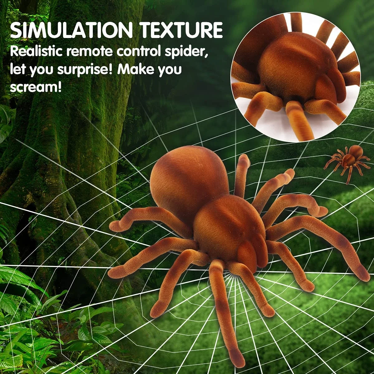 Grosse araignée telecommandée realiste geante 25cm - jouet