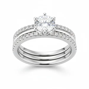 Stackable S925 Sterling Silver Rings Set Oval Moissanite Luxury Sparkly Rings for Women Gift Wedding No Tarnish Fine Jewelry