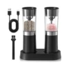 Stainless steel-electric salt & pepper grinder set